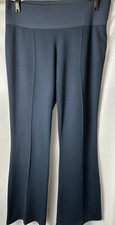 DG2 by Diane Gilman Straight Leg Knit Navy Pants with Elastic Waist Size L NWOT