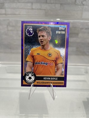 Kevin Doyle Wolves Retro Threads 2026 Topps Premier League Debut Purple 19/199