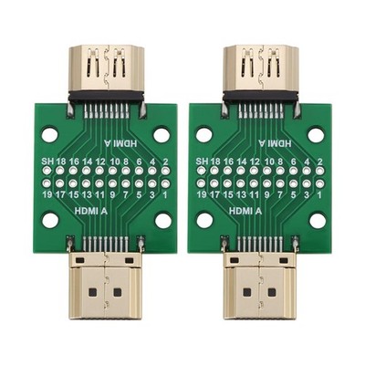 HDMI Male to Female 19 Pins Breakout Board Connector for Test and Repair