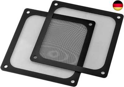 S SIENOC 2 x 120 * 120mm Schwarz Lüfterabdeckung mit Ultra-feinem Staubfilter, 