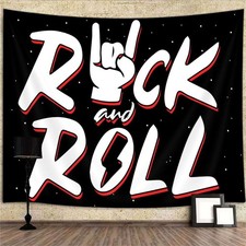 Rock and Roll Wall Art Large Tapestry Wall Hanging Poster Background Dorm Teen