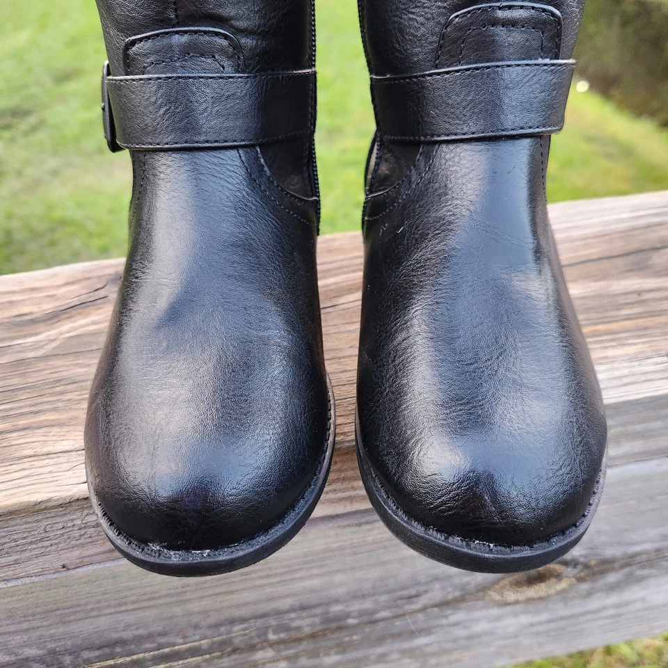 Cat And Jack Riding Knee Tall Zip Boots Black Girls Size 3 Little Kids (8 years) - Image 3 of 4