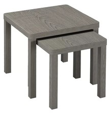 Set of 2 Wooden Sofa Side Nesting Coffee Table for Living Room Hallway Bedroom