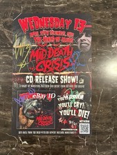 WEDNESDAY 13 ~ Band Signed Poster Mid Death Crisis Murderdolls  Authentic /50