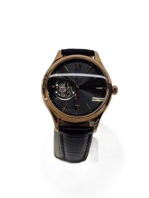 Orient Star F6T2-UAC0 Automatic Open Heart Brown Leather Watch Near Mint JAPAN