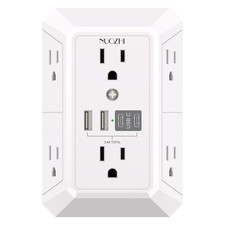 Outlet Extender Surge Protector - Nuozhi 6 Outlet Splitter 4 Usb Ports2 Usb-C