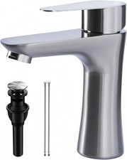 VAPSINT Single Handle Bathroom Faucet, Brushed Nickel Bathroom Sink Faucet 1 Hol