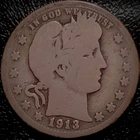 1913 Barber Quarter - Good - 90% Silver 25C