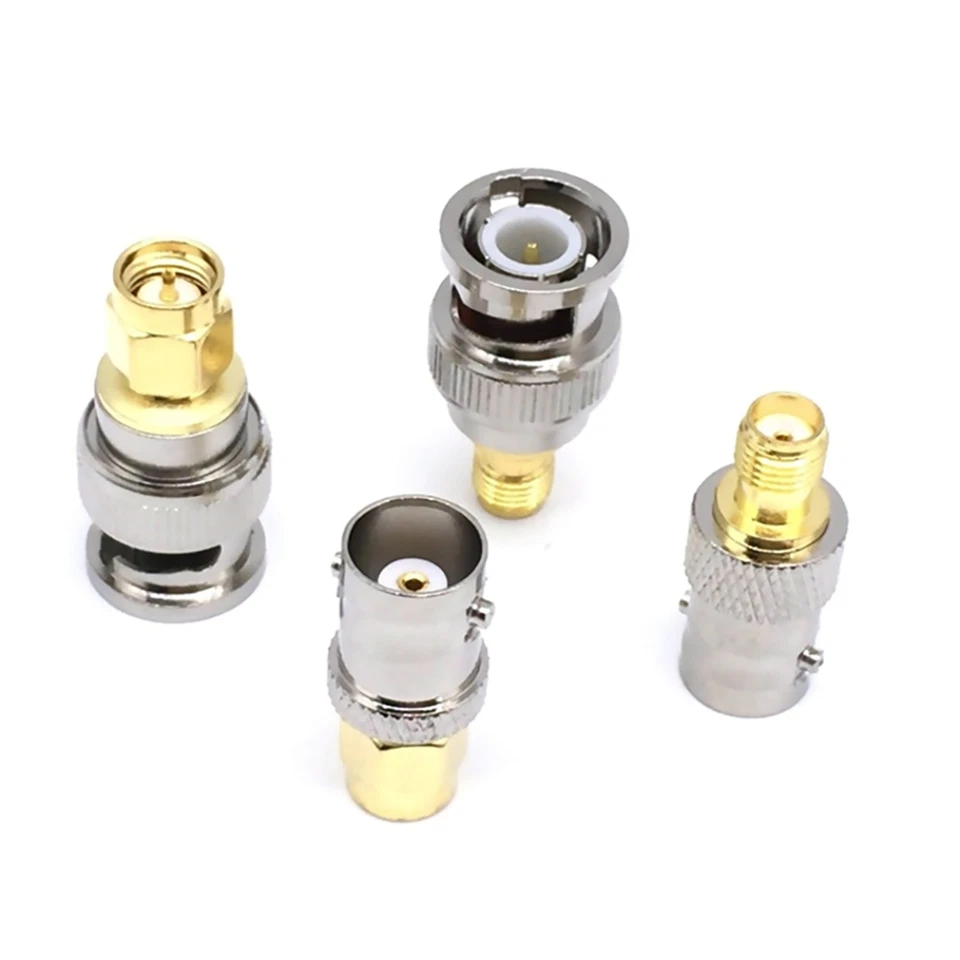 4PCS/Set 50 ohms Brass BNC to SMA Type Male Female RF Coaxial Connector Adapter - Image 2 of 4
