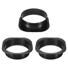 10" Duct Connector Flange 3 Pack Plastic Straight Pipe Flange for HVAC Black