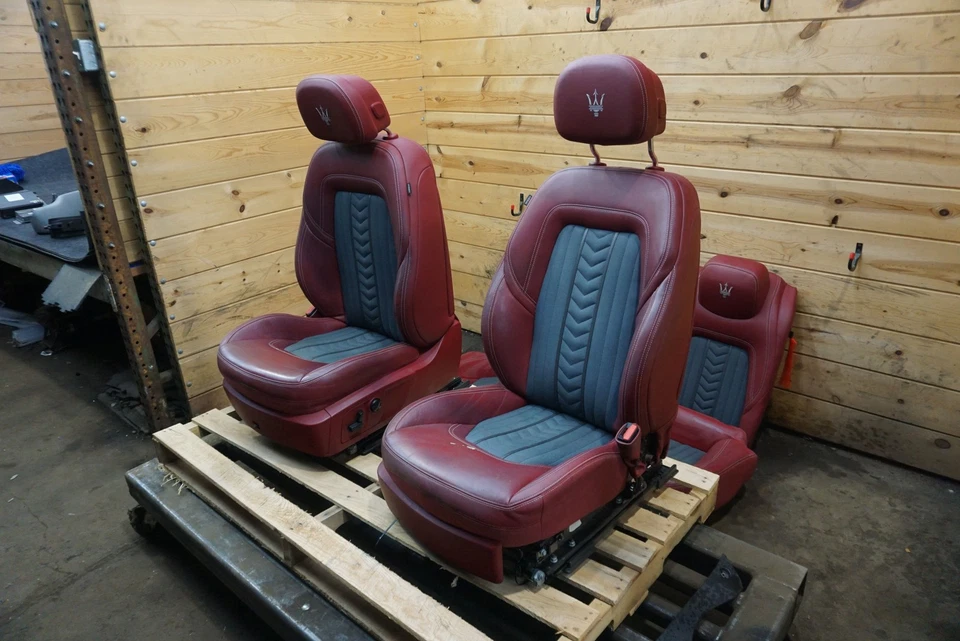 Set Front Rear Left Right Seat Assembly Red Maserati Quattroporte S 2017+ *Note Foto 3 de 4