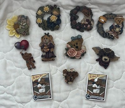 Vintage Enamelled Boyds Bear & Friends Brooch Pin Collection Lot of 11