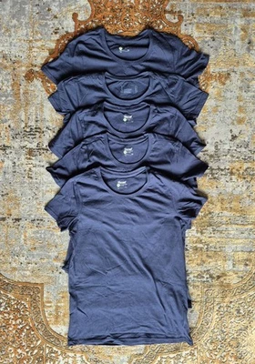 Lot Of 5 Hanes Organic Comfort Soft Navy Ladies Tshirts Size Medoum And Small - Image 1 of 3