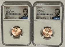 IN HAND 2025 P & D Lincoln Shield 1c Cent 2 Coin Set NGC MS69 RD LAST PENNY FDOI