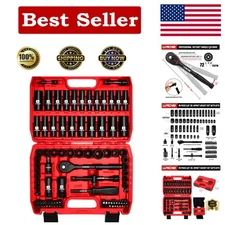 95-Piece 3/8” Drive Impact Socket Set - Chrome Vanadium Steel Master Kit