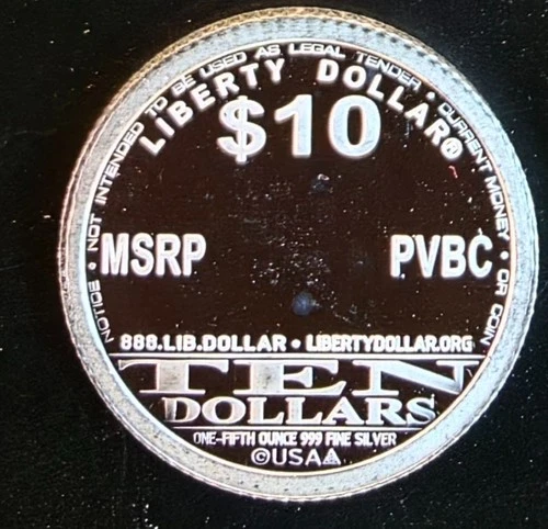 2008 Norfed $10 Partial Blank Rare Vtg PVBC Bullion-0.999 Silver  1/5 Oz Coin