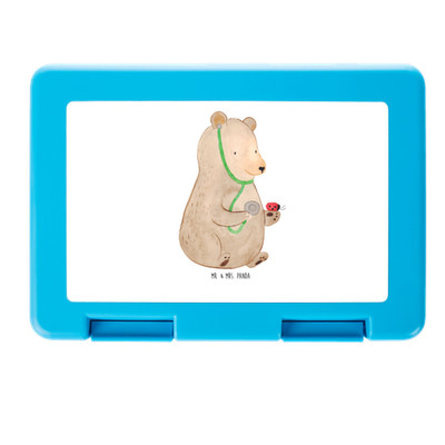 Vesperbox Bär Arzt - Geschenk Ärztin Lunchbox Professorin Butterbrotdose Dok..