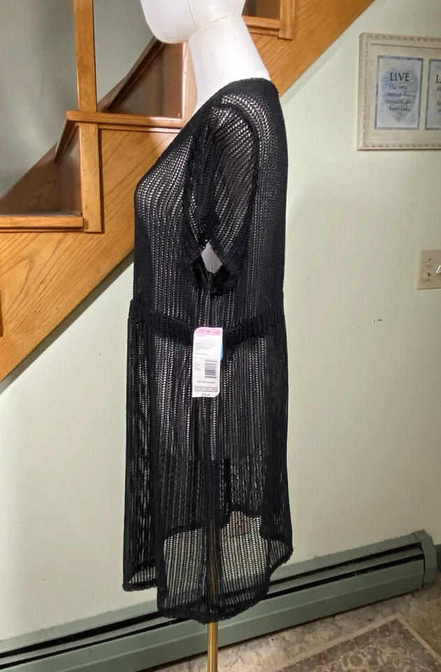 Anillo Tropical Escape Para Mujer Talla XL Kara Plateado-Frente Negro Encubrimiento Beach Resort Foto 4 de 4