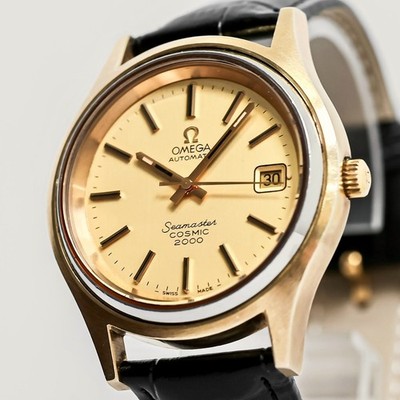 *NEAR MINT* Vintage OMEGA Seamaster COSMIC 2000 Cal.1012 Automatic Gold 39mm Men