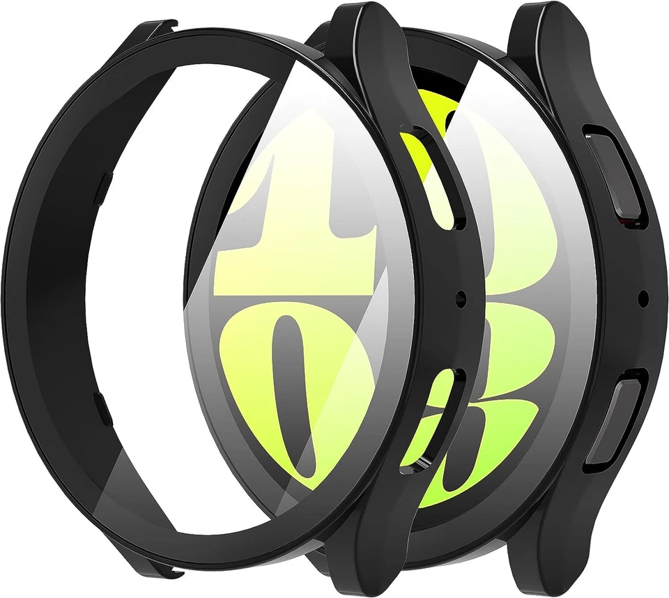 2 Pack For Samsung Galaxy Watch 6 44/40mm Glass Screen Protector Case Full Cover - Image 3 of 4