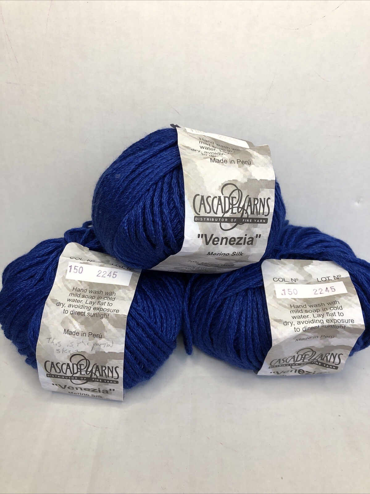 Lot Of 3 Cascade Yarns Venezia Merino Wool Silk Blend 102 Yds Each ...