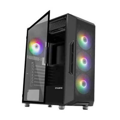  i3 NEO ATX Mid Tower Gaming PC Case - 4 x 120mm Fixed RGB Fans Black Mesh