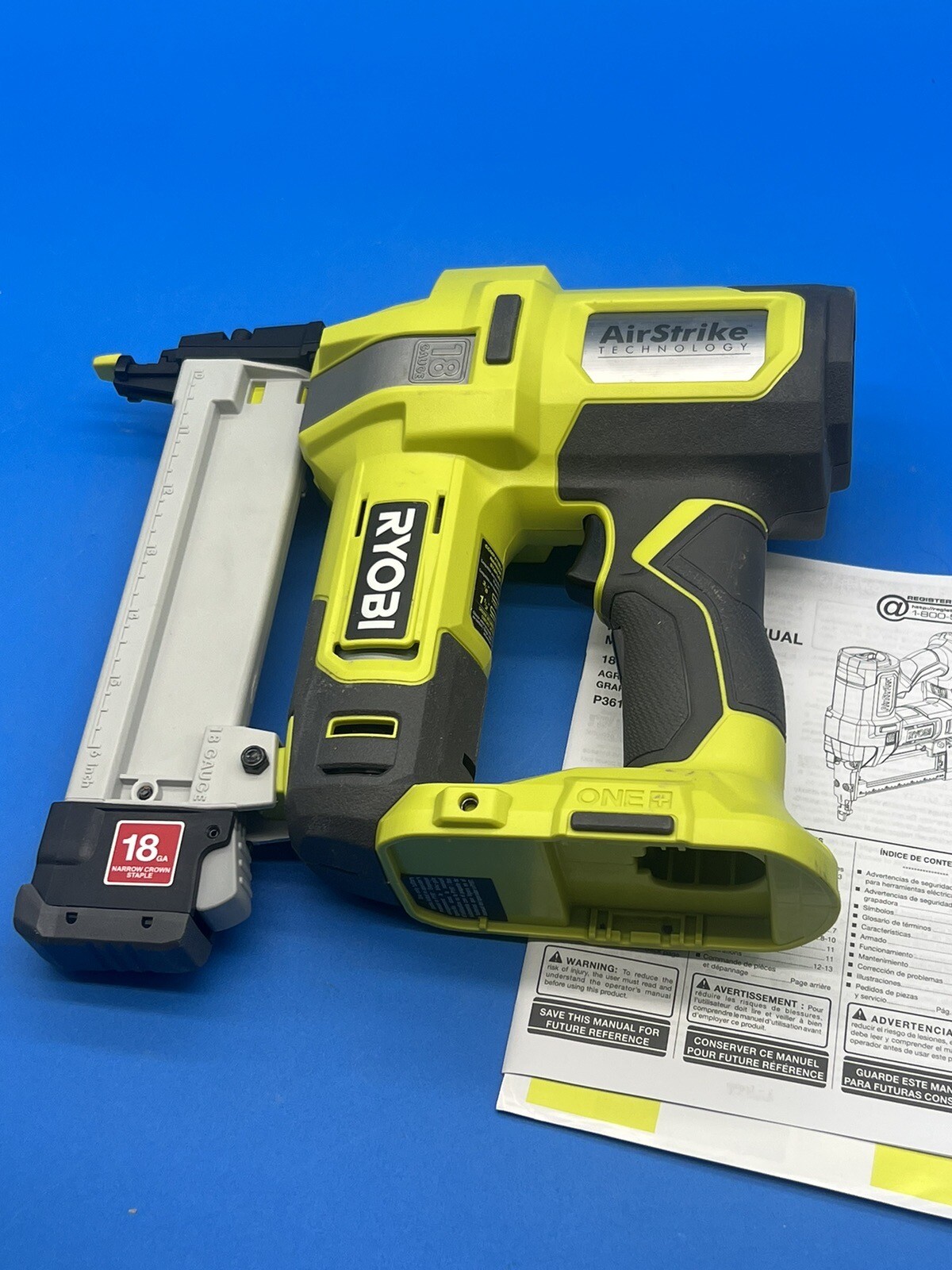 Ryobi ONE+ Airstrike 18V 18 Gauge Stapler P361 33287177165 eBay