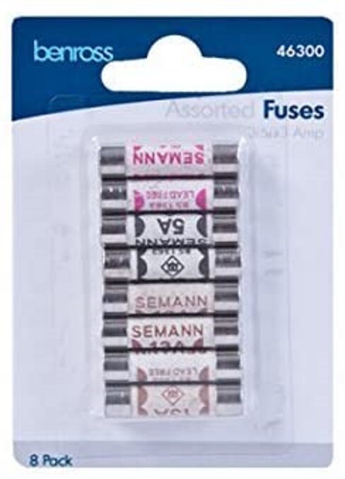 Mixed Household Fuse Set - 3, 5 & 13 Amp. 8 Pack