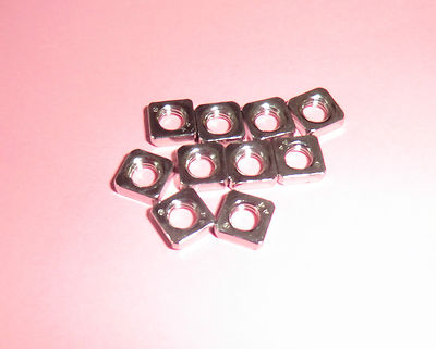 10 Stück Vierkantmutter M5 flach  Edelstahl A4 DIN 562