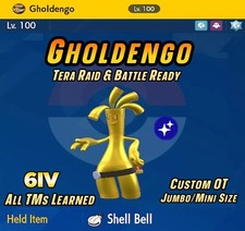 Shiny Gholdengo 6IVs Pokemon Scarlet Violet Battle Ready Pok mon HOME