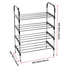 PORTABLE 3-6 TIERS SHOE RACK STAND COMPACT SPACE SAVING STORAGE ORGANISER SHELF