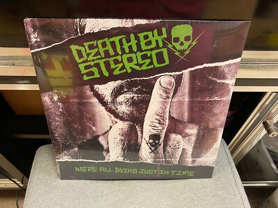 Death By Stereo We're All Dying Just In Time LP + poster PINK colored vinyl NEW