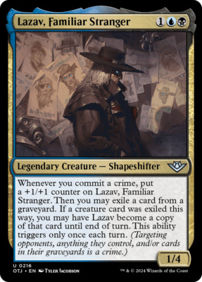 x4 Lazav, Familiar Stranger OTJ MTG 216 UNCOMMON M/NM 4x
