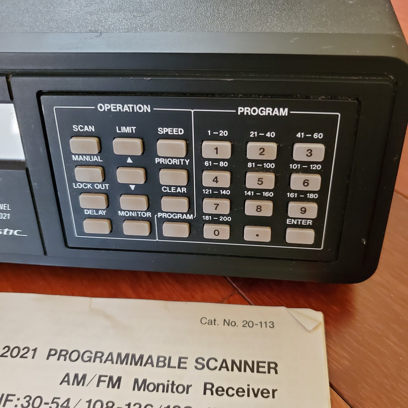 Realistic 200 Channel AM/FM Direct Entry Programmable Scanner PRO2021