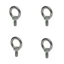 4 Pcs Stainless Steel T316 Machinery Shoulder Lifting Eye Bolt 1/4", 400 Lbs WLL