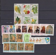 36 VATICAN MNH** 1992 Ensemble Annuel Complet 26v +s/s (2 Numérisations)