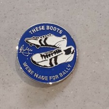 Everton Pin Badge - These Boots Were Made for Bally - Alan Ball Football Boots