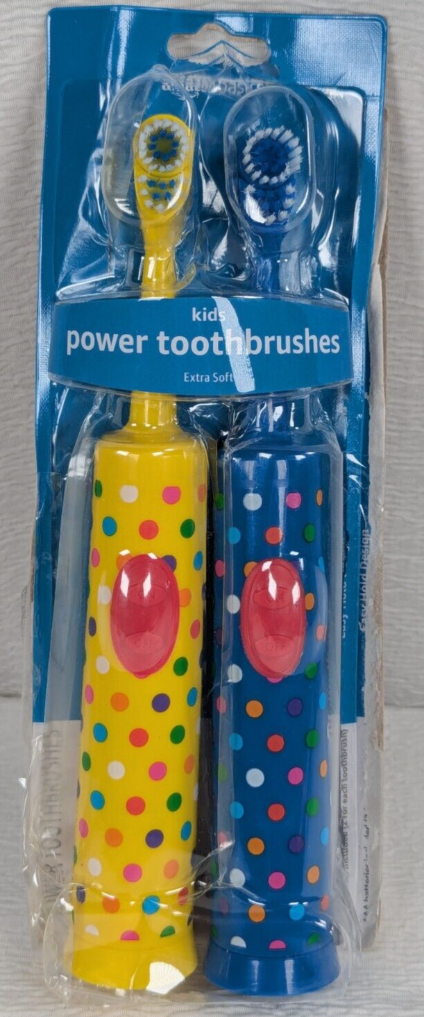 Amazon Basics - Kids Battery Powered Toothbrush - 2 Count - 1 Pack