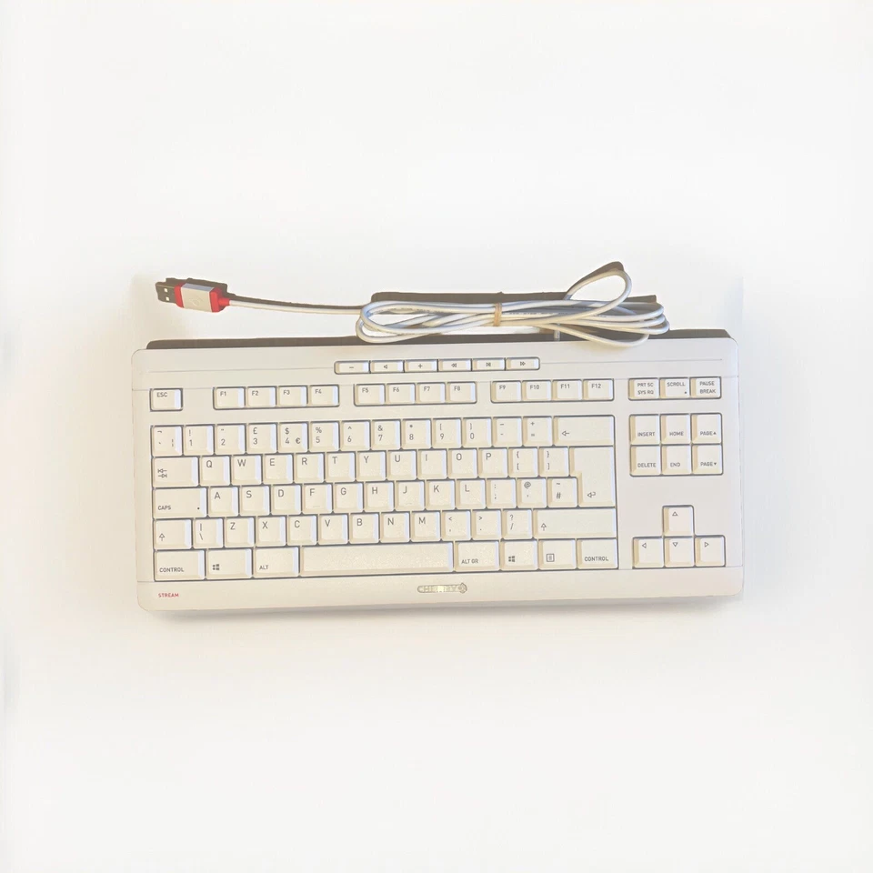 Cherry Stream USB Wired Keyboard TKL UK Layout QWERTY - Grey (JK-8600GB-0) - Image 4 of 4