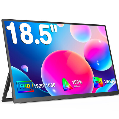 Tragbarer 18,5-Zoll-Monitor 1920x1080 erweitertes Display HDMI Dual-USB-C w/VESA
