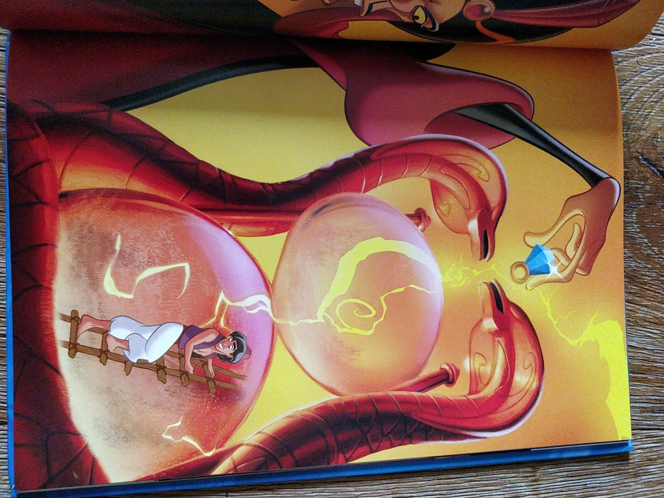 ALADDIN DISNEY KLASSIKER BOOK FAVOLA BAMBINI LETTURA GERMANIA TEDESCO  - Immagine 4 di 4