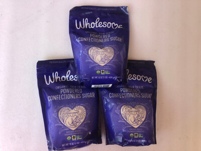 3 Pack Wholesome Sweeteners Organic Powdered Sugar, Non-GMO 3 lbs