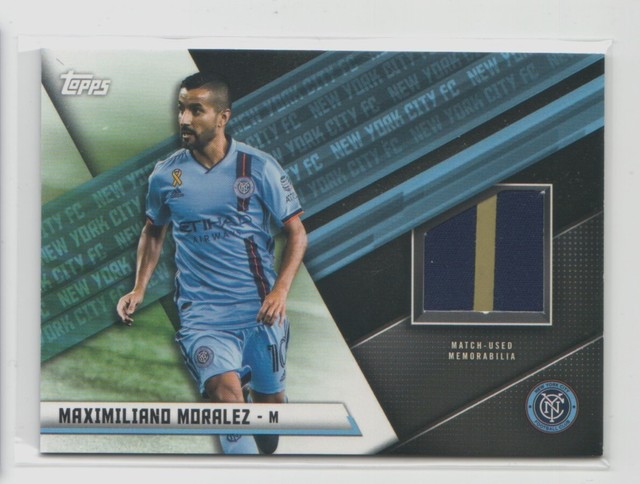2021 Topps MLS Jumbo Relic #JRMM Maximiliano Moralez Jersey 2 color Maxi Flat SH