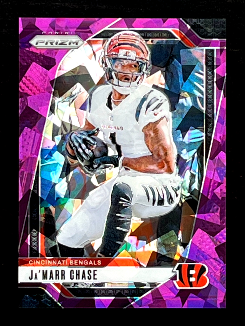 2024 Panini Prizm Ja'Marr Chase Purple Cracked Ice 60/225 Cincinnati Bengals #57