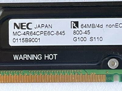 NEC 64MB Non-Ecc PC800-45 Rimm MC-4R64CPE6C-845/HP P2144-63001