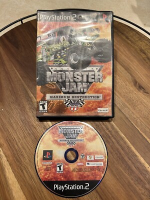 Monster Jam: Maximum Destruction - (PS2, 2002) *VGC* Black Label