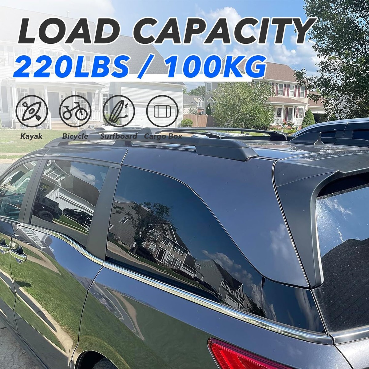 Rack Cross Bars 2007 Honda Odyssey Roof Rails 4Pcs Fit For Honda