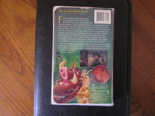 Walt Disney’s The Lion King Masterpiece Edition (VHS, 1995) 2977 - Bild 2 von 3