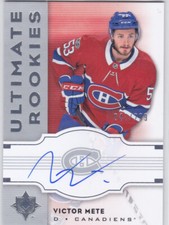 17/18 ULTIMATE COLLECTION..VICTOR METE..ULTIMATE ROOKIES RETRO.. AUTO../299
