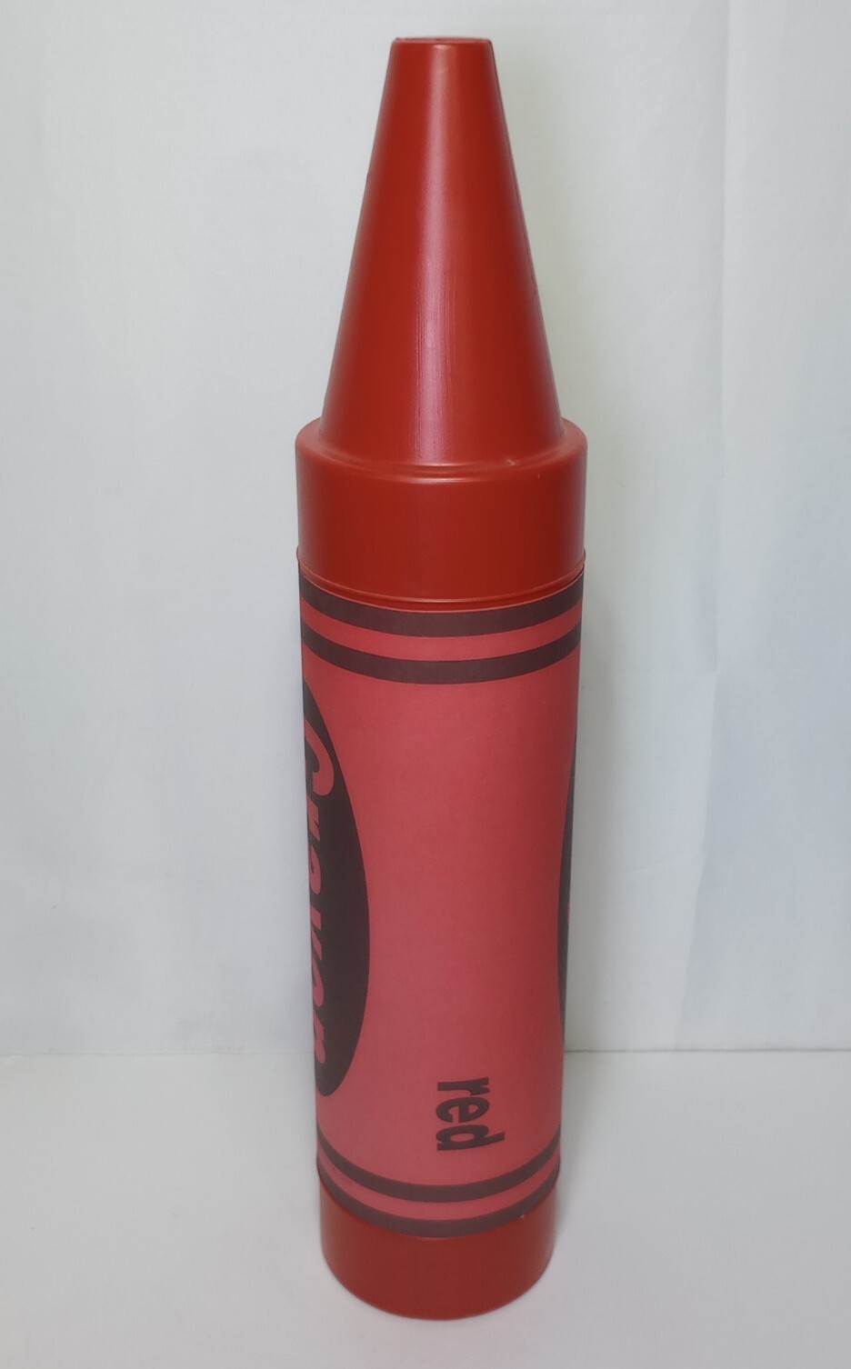 Jumbo Large 28” Red Plastic Crayon Piggy Bank by Handi Craft USA Used